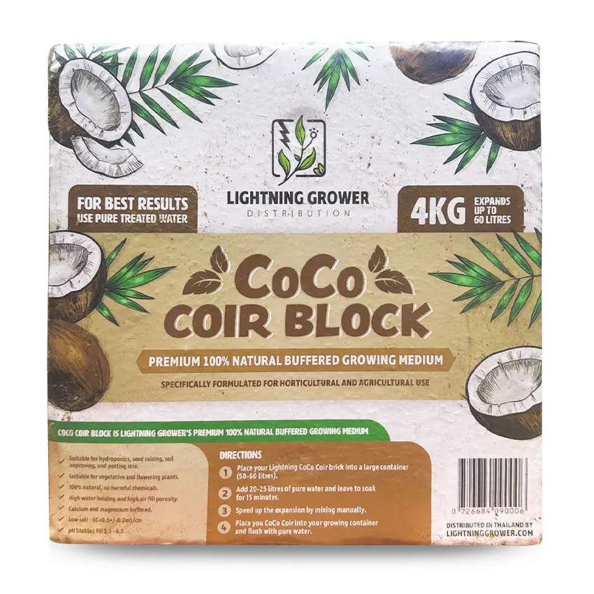 Lightning Grower Coco Coir Brick 4kg